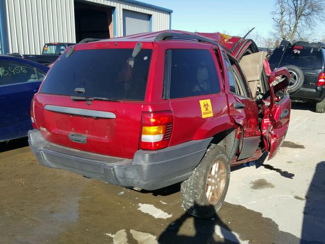 1J4GX48S83C618901 - 2003 JEEP GRAND CHER RED photo 4