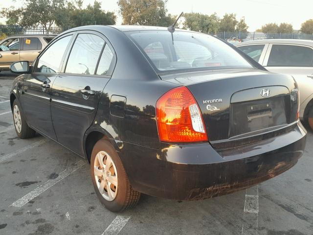 KMHCN46C59U365119 - 2009 HYUNDAI ACCENT GLS BLACK photo 3