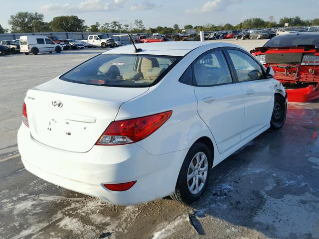 KMHCT4AE7DU584638 - 2013 HYUNDAI ACCENT GLS WHITE photo 4