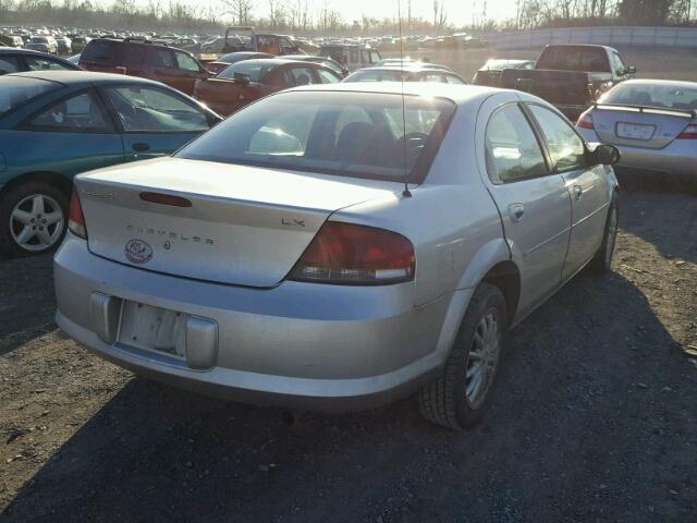 1C3EL46X33N507916 - 2003 CHRYSLER SEBRING LX SILVER photo 4