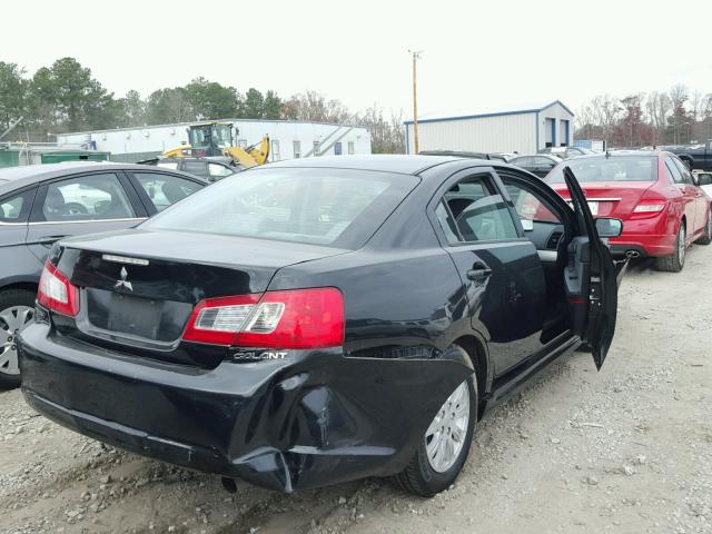 4A32B2FFXAE010580 - 2010 MITSUBISHI GALANT FE BLACK photo 4