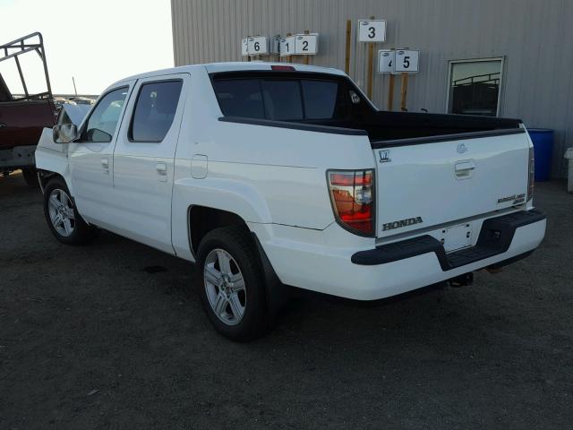 5FPYK1F55EB002428 - 2014 HONDA RIDGELINE WHITE photo 3