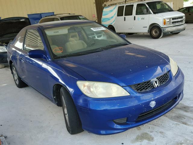 1HGEM22974L000262 - 2004 HONDA CIVIC EX BLUE photo 1