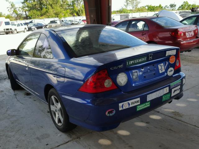 1HGEM22974L000262 - 2004 HONDA CIVIC EX BLUE photo 3