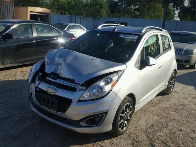 KL8CF6S95DC611682 - 2013 CHEVROLET SPARK 2LT SILVER photo 2