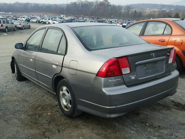 JHMES96604S007197 - 2004 HONDA CIVIC HYBR GRAY photo 3