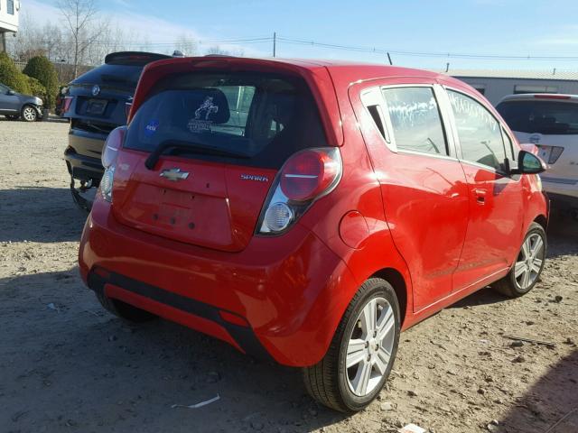 KL8CD6S96EC560118 - 2014 CHEVROLET SPARK 1LT RED photo 4