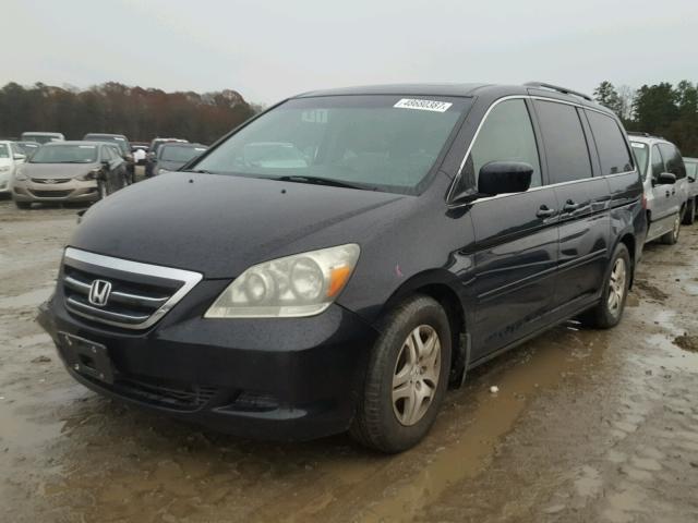 5FNRL38747B130439 - 2007 HONDA ODYSSEY EX BLACK photo 2