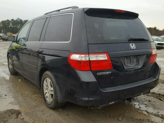 5FNRL38747B130439 - 2007 HONDA ODYSSEY EX BLACK photo 3