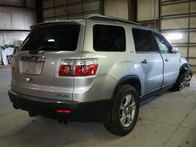 1GKEV33758J250667 - 2008 GMC ACADIA SLT SILVER photo 4