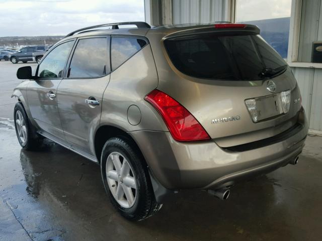 JN8AZ08W84W314733 - 2004 NISSAN MURANO SL BEIGE photo 3