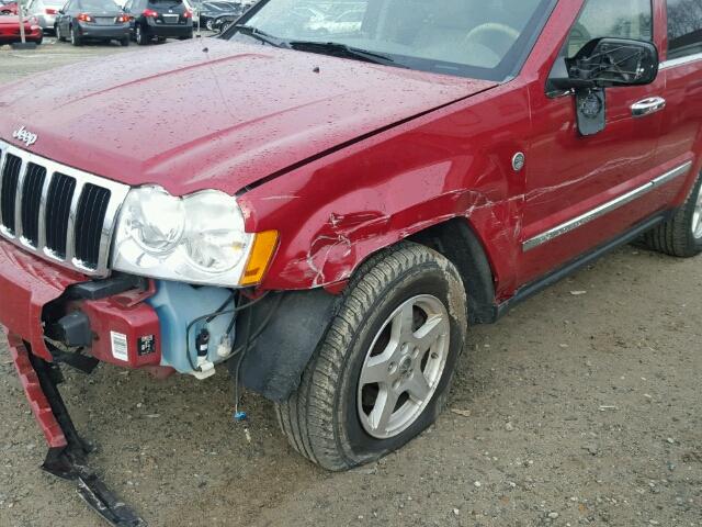 1J4HR58N75C678198 - 2005 JEEP GRAND CHER RED photo 9