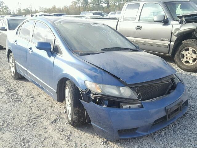 19XFA1F56AE049700 - 2010 HONDA CIVIC LX BLUE photo 1