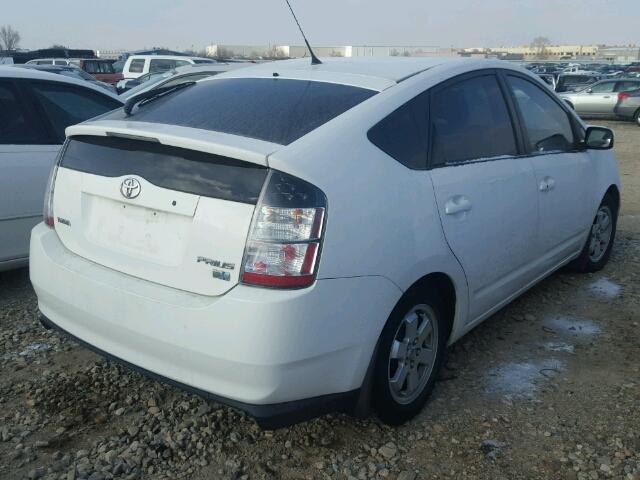 JTDKB20U740011519 - 2004 TOYOTA PRIUS WHITE photo 4