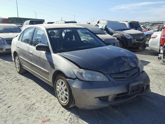 2HGES16604H604507 - 2004 HONDA CIVIC LX GRAY photo 1