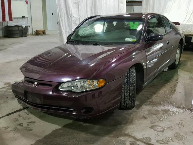 2G1WW12E939386542 - 2003 CHEVROLET MONTE CARL ბურგუნდია ფოტო 2