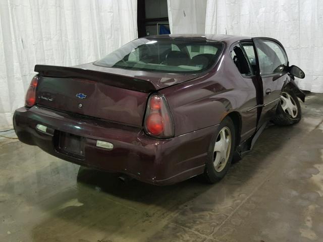 2G1WW12E939386542 - 2003 CHEVROLET MONTE CARL ბურგუნდია ფოტო 4