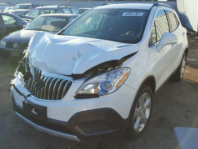 KL4CJASB5GB729697 - 2016 BUICK ENCORE WHITE photo 2