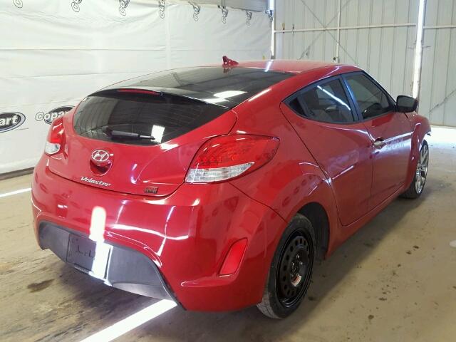 KMHTC6AD5FU223348 - 2015 HYUNDAI VELOSTER B RED photo 4