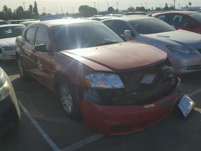 1C3CDZAB0DN567277 - 2013 DODGE AVENGER SE RED photo 1