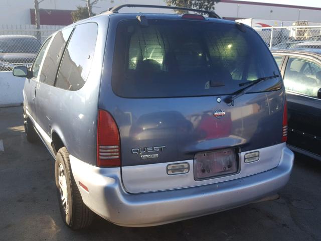 4N2DN1110WD801994 - 1998 NISSAN QUEST XE BLUE photo 3