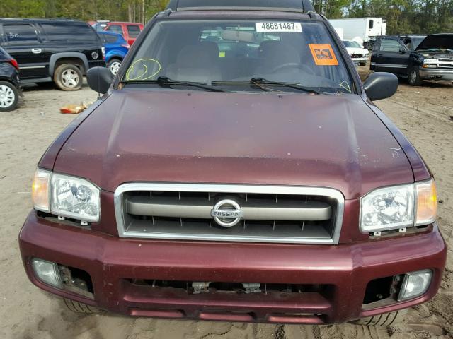 JN8DR09X44W801478 - 2004 NISSAN PATHFINDER MAROON photo 9