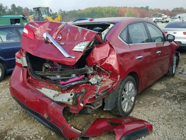 3N1AB7AP4DL688647 - 2013 NISSAN SENTRA S RED photo 4