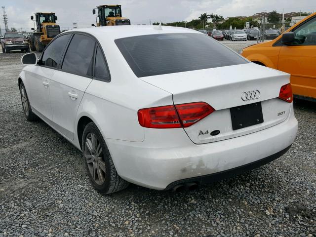 WAUJF78K49N053914 - 2009 AUDI A4 PREMIUM WHITE photo 3