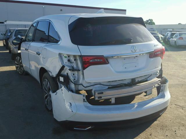 5FRYD4H47GB034128 - 2016 ACURA MDX TECHNO WHITE photo 3