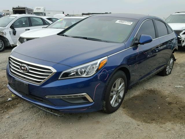 5NPE24AF0FH059474 - 2015 HYUNDAI SONATA SE BLUE photo 2