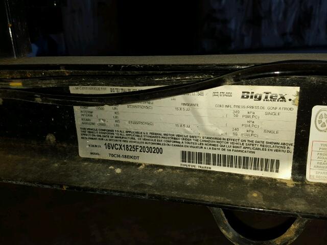 16VCX1825F2030200 - 2015 BIGT C70 TRAILE BLACK photo 10