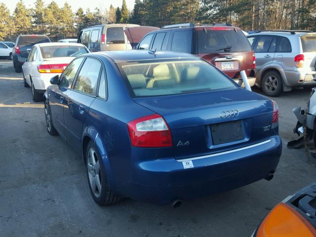 WAULC68E95A054130 - 2005 AUDI A4 1.8T QU BLUE photo 3