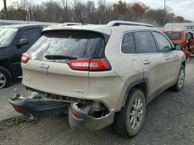 1C4PJMCB2EW266768 - 2014 JEEP CHEROKEE L GOLD photo 4