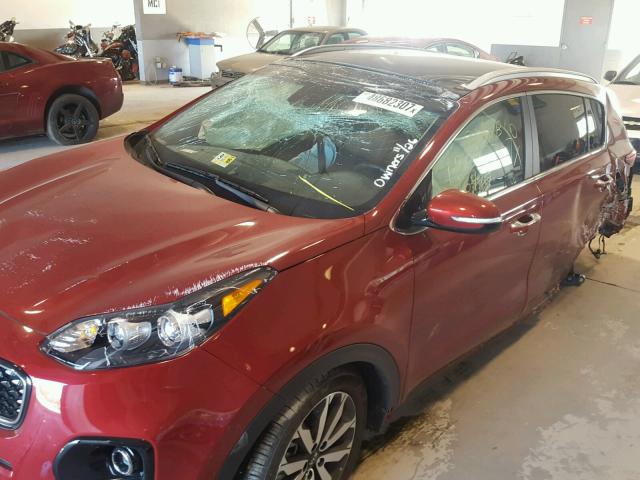 KNDPN3AC1H7145867 - 2017 KIA SPORTAGE E RED photo 9