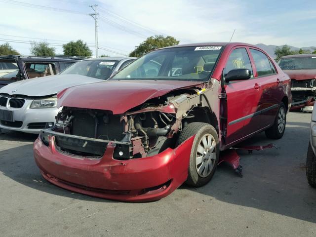 1NXBR32E57Z821442 - 2007 TOYOTA COROLLA CE BURGUNDY photo 2