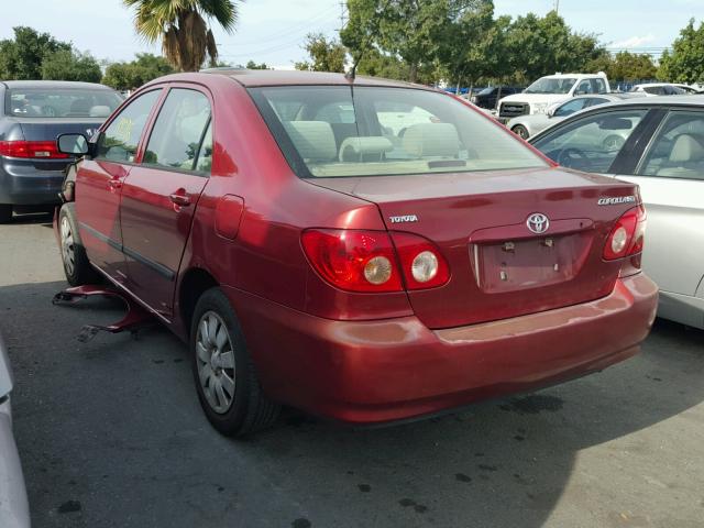 1NXBR32E57Z821442 - 2007 TOYOTA COROLLA CE BURGUNDY photo 3