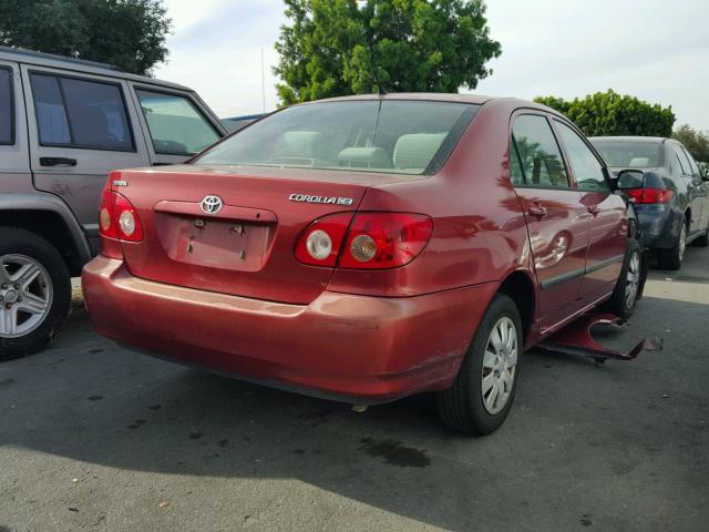 1NXBR32E57Z821442 - 2007 TOYOTA COROLLA CE BURGUNDY photo 4