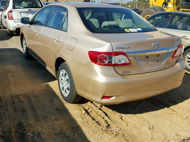 JTDBU4EEXB9130312 - 2011 TOYOTA COROLLA BA GOLD photo 3