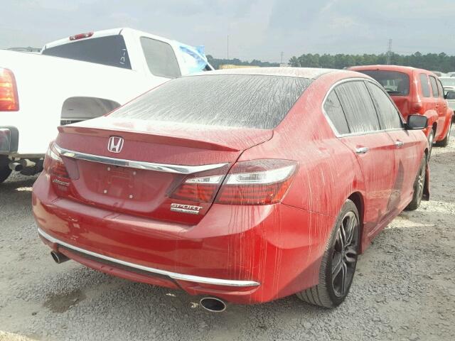 1HGCR2F17HA177005 - 2017 HONDA ACCORD SPO RED photo 4