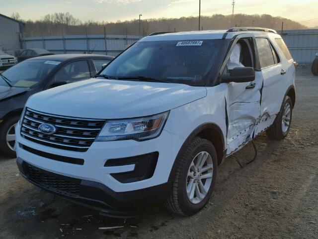 1FM5K8B89HGB76481 - 2017 FORD EXPLORER WHITE photo 2