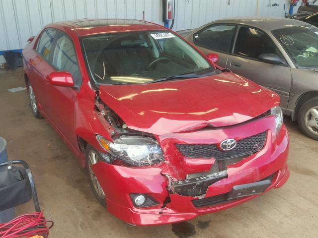 2T1BU4EEXAC483206 - 2010 TOYOTA COROLLA BA RED photo 1