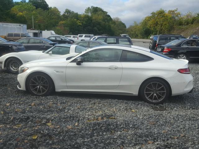 WDDWJ8GB3JF627003 - 2018 MERCEDES-BENZ C 63 AMG WHITE photo 9