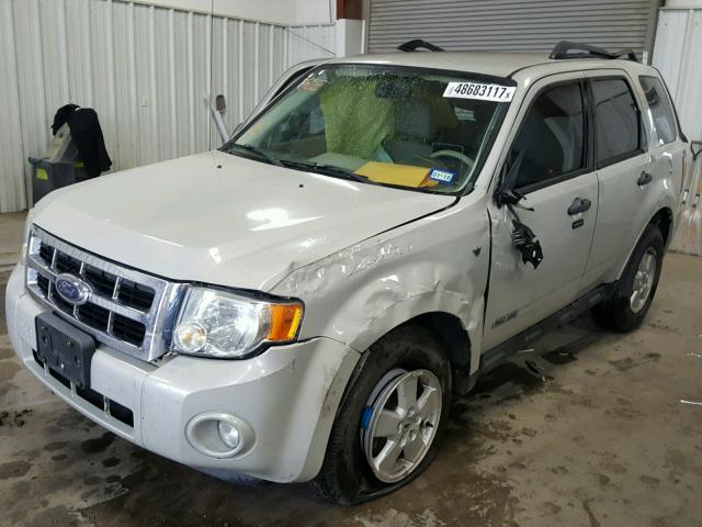 1FMCU03158KC15830 - 2008 FORD ESCAPE XLT CREAM photo 2