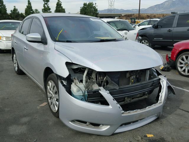 3N1AB7AP2DL756296 - 2013 NISSAN SENTRA S SILVER photo 1