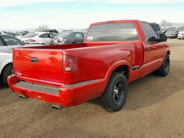 1GTCS14X738159706 - 2003 GMC SONOMA RED photo 4