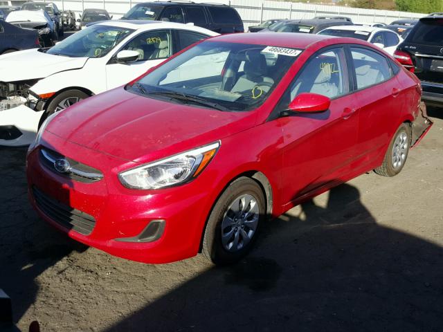 KMHCT4AE7FU914166 - 2015 HYUNDAI ACCENT GLS RED photo 2