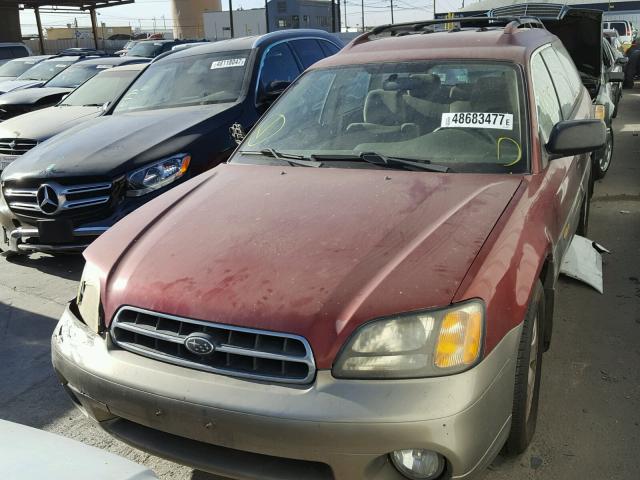 4S3BH665126608875 - 2002 SUBARU LEGACY OUT RED photo 2