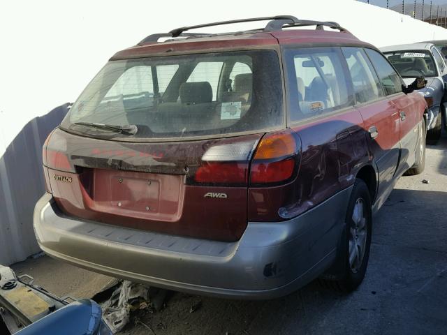 4S3BH665126608875 - 2002 SUBARU LEGACY OUT RED photo 4