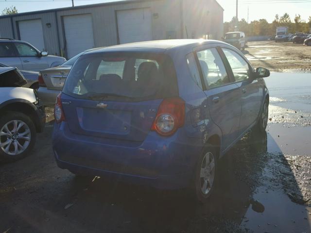 KL1TD66E69B336784 - 2009 CHEVROLET AVEO LS BLUE photo 4