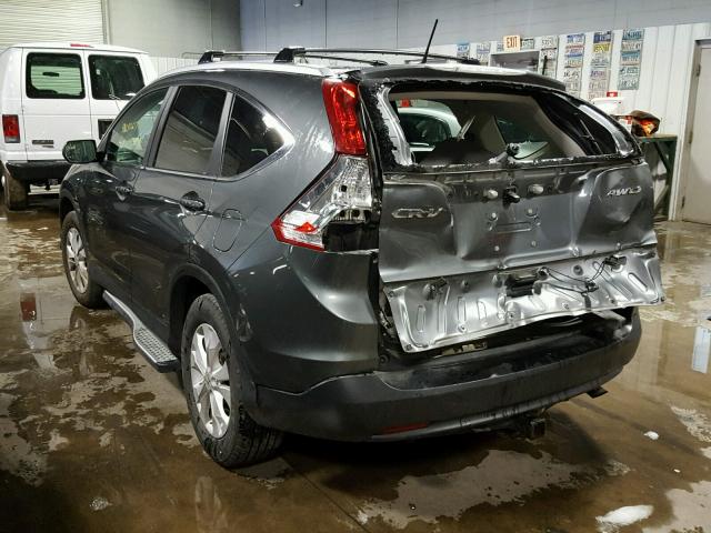 2HKRM4H75CH631516 - 2012 HONDA CR-V EXL BLACK photo 3